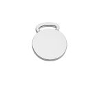 Medál dísz 20 mm kerek , 11 x 2 mm  , zamak , nikkel