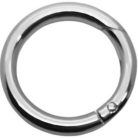 Bontható rugós kör karabiner 40 MM x 6,5 mm, nikkel