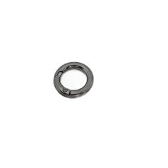   Bontható rugós kör karabiner 12 MM x 3,5 mm, fekete nikkel