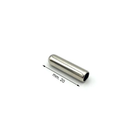 Zsinórvég 4 mm x 20 mm zárt végű , zamak , nikkel