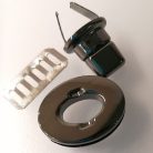 Elforditós zár 30 x 24 mm , fekete nikkel