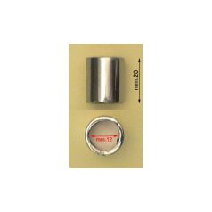 Zsinórvég 12 mm x 20 mm , zamak , nikkel