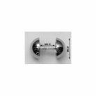 Menetes dupla félgömb 20mm/15x2,5mm stifttel, nikkel