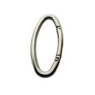 Bontható rugós óvális karabiner 56 MM x 20 mm x 6 mm , nikkel