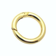 Bontható rugós kör karabíner 25 MM x 6 mm, arany