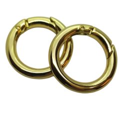 Bontható rugós kör karabíner 25 MM x 6 mm, arany