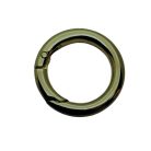 Bontható rugós kör karabiner 25 MM x 6 mm, sárga antik