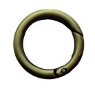 Bontható rugós kör karabiner 25 MM x 6 mm, sárga antik