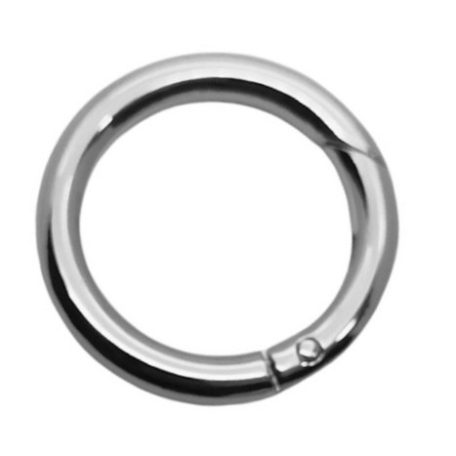 Bontható rugós kör karabiner 30 MM x 6 mm, nikkel