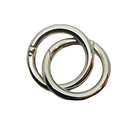 Bontható rugós kör karabiner 30 MM x 6 mm, nikkel