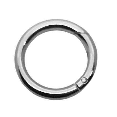 Bontható rugós kör karabiner 30 MM x 6 mm, nikkel