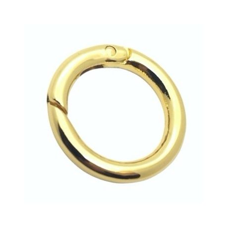 Bontható rugós kör karabiner 30 MM x 6 mm , arany