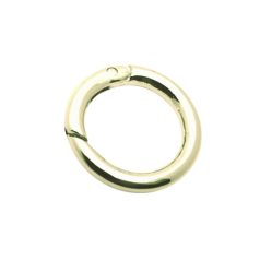 Bontható rugós kör karabiner 25 MM x 5 mm , arany