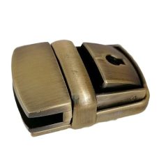 Kulcsos tuckzár , sárga antik , 42x 28 mm