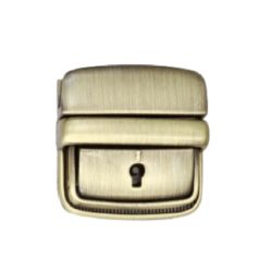 Kulcsos tuck zár , sárga antik, 42 x 45mm