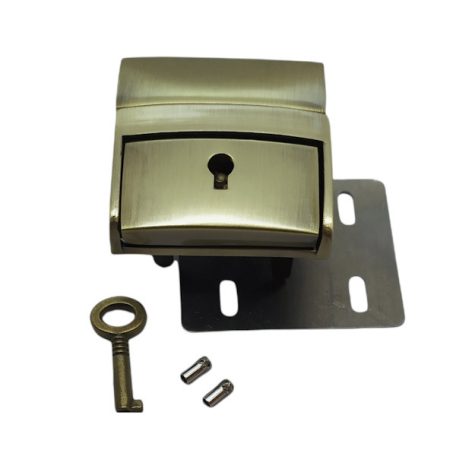 Kulcsos tuck zár ,sárga antik,  42 x 42mm
