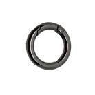 Bontható rugós kör karabiner 22 MM x 4,0 mm, fekete nikkel