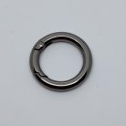 Bontható rugós kör karabiner 22 MM x 4,0 mm, fekete nikkel