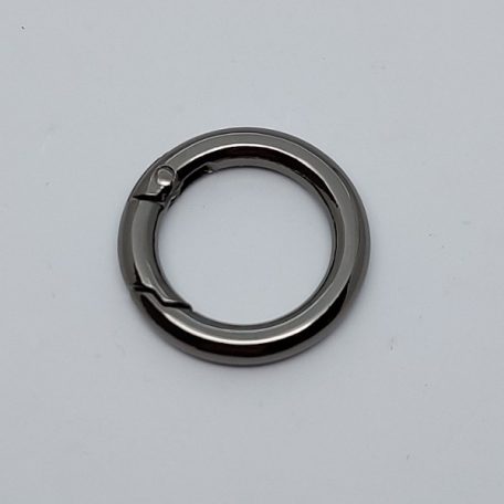 Bontható rugós kör karabiner 22 MM x 4,0 mm, fekete nikkel