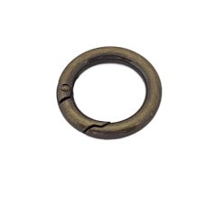 Bontható rugós kör karabiner 22 MM x 4 mm, antik