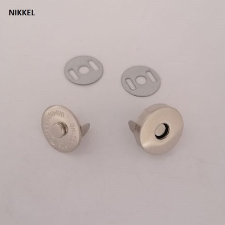 Mágneszár , kerek , vastag ,  14  mm nikkel