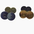Mágneszár , kerek , lapos ,fekete nikkel  14 mm