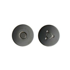 Szegecselhető lapos mágneszár 18 MM , fekete nikkel