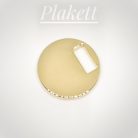 Plakett  ,lapos , kerek , arany  , 30 mm
