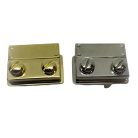 Táskazár 2 gombos , nikkel , 29x32mm