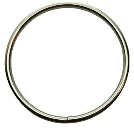 Táska vas karika 10 CM X 6  belső átmérővel nikkel színben 6mm anyagvastagsággal.