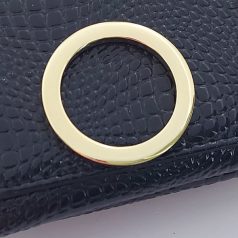   Mágneses táskazár 50 mm ,lapos karika fedél dísszel , arany