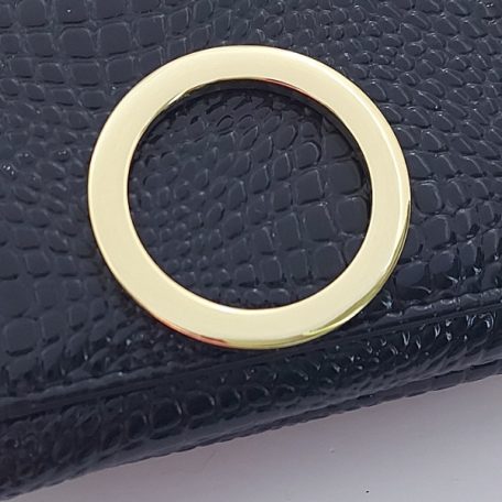 Mágneses táskazár 50 mm ,lapos karika fedél dísszel , arany
