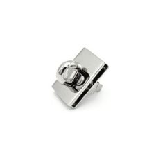 Elfordítós táskazár 30 mm x 22 mm , zamak , nikkel