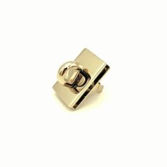 Elfordítós táskazár 30 mm x 22 mm , zamak , arany
