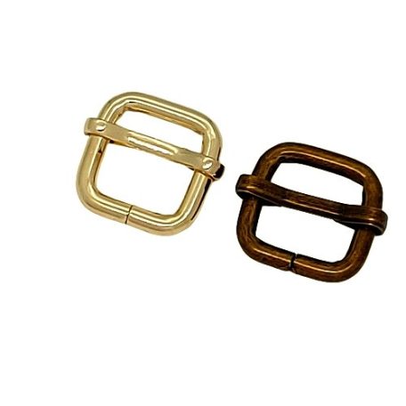 Csúszócsat 16 MM x 16 x 3 vasalapú , sárga antik