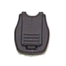 Müanyag zsinórvég záró 15 x 20 mm x 5,5 mm befogadó belső méret , fekete színben
