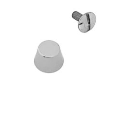   Fenékszeg 10 MM x 7 mm , rézalapú csavaros ,lapos tetejű körpiramis , nikkel
