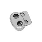 Zsinór rögzítő 3,5 mm dupla lyukas , zamak , nikkel