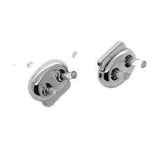 Zsinór rögzítő 3,5 mm dupla lyukas , zamak , nikkel