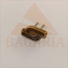 Disz , vasalapú , sárga antik ,  13,5 mm x 8 mm x 2 mm ,  lábhossz 10 mm