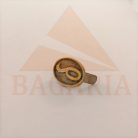 Disz , vasalapú , sárga antik ,  12 mm x 8,5 mm x 1,8 mm ,  lábhossz 8 mm