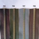 Fém #5 egyirányú cipzár VT-10 (T5) színén polírozott , alpakka