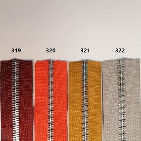 Fém #5 egyirányú cipzár VT-10 (T5) színén polírozott , fényes alumínium