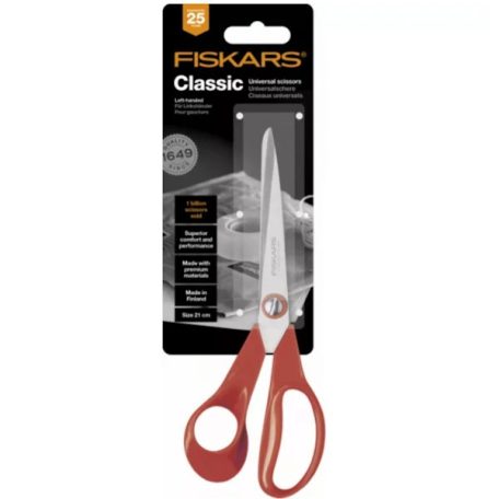 Fiskars olló Classik 9850 balos egyenes 21 cm