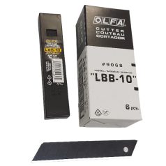   Olfa LBB-10 fekete acél penge 10 db/csomag , L-1 és L-2 tipusú késekhez