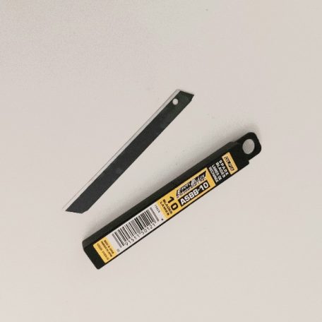 OLFA fekete ASBB-10 acél penge , 10 db/csomag , SVR-2 és 180 Black típusu késekhez