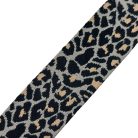 Matt 50 mm x 3 mm szövött heveder , homok-fekete-barack színű ocelot mintás