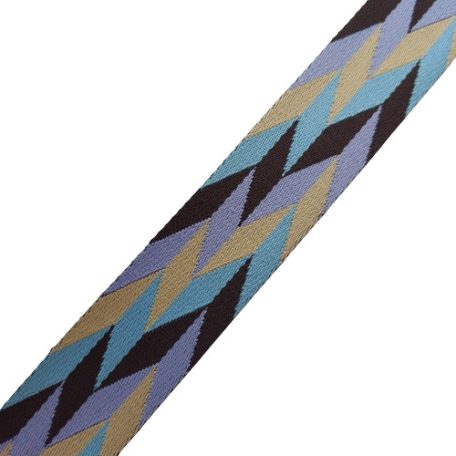 Matt 50 mm x 3 mm szövött heveder ,pasztel lila/sárga/ébenfekete/türkiz zöld rombusz4 mintás