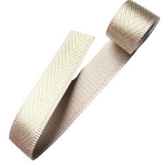   Sima fényes 40 mm x 3 mm  szövött szatén  heveder , bécs-arany halszálka mintás