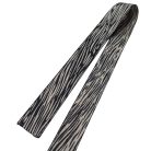 Sima fényes 40 mm x 3 mm  kétoldalas ,szövött szatén heveder , homok-fekete faerezet mintás